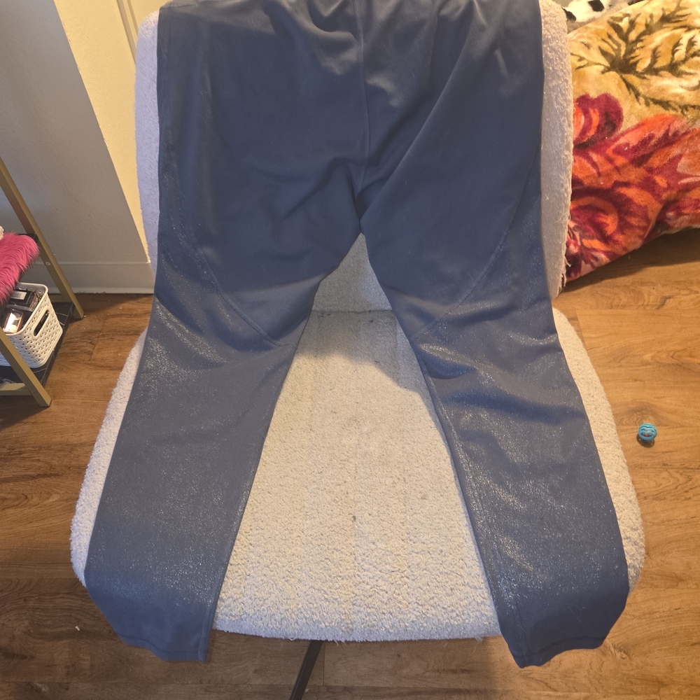 $5 Blue/Gray With Crystal Shine Sports Leggings..Supppeerrr CUTTIIE